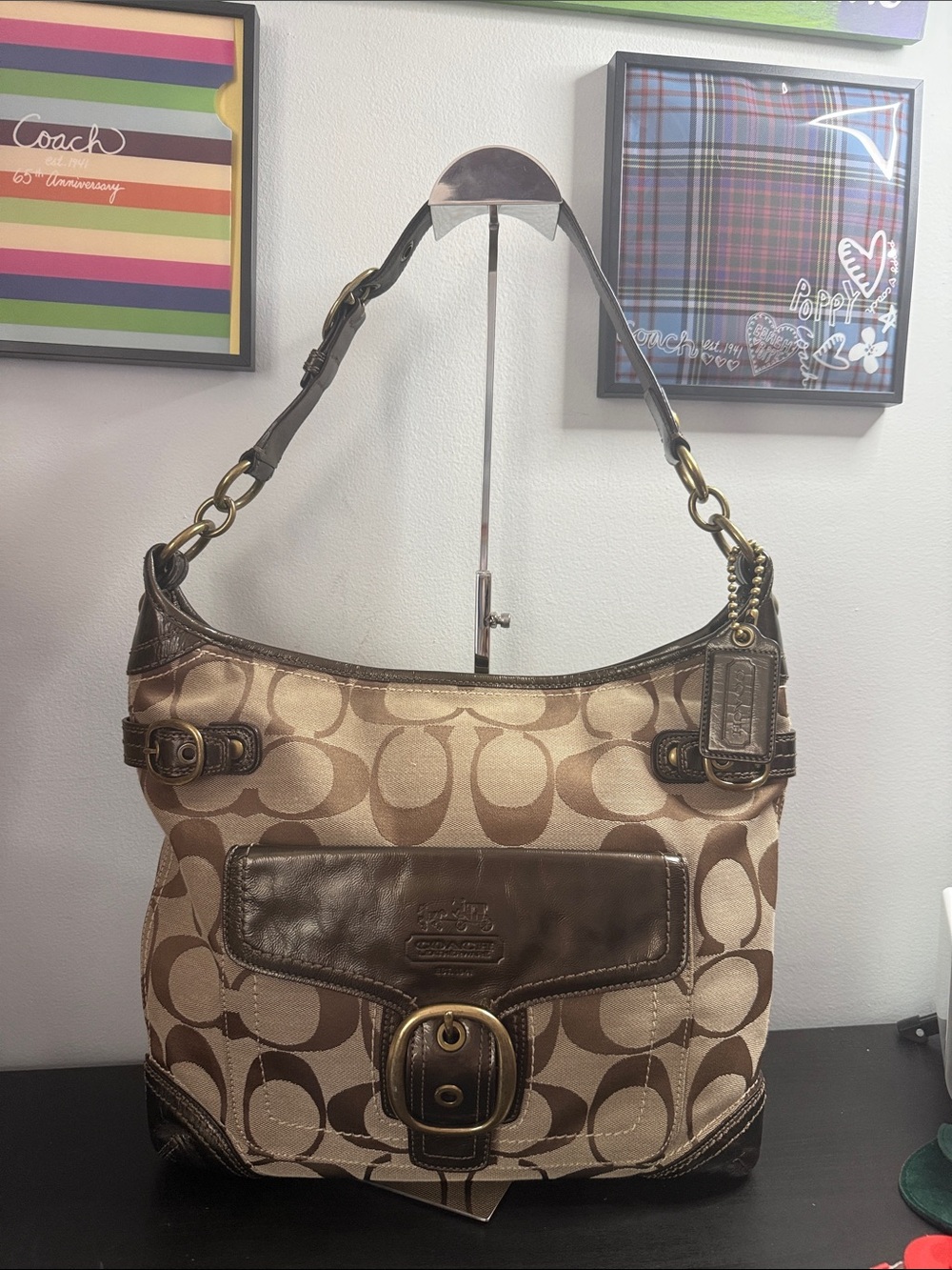 Coach Bleecker Signature Hobo Bag